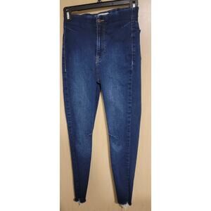 We The Free Women's Skinny Jeans High Rise Raw Hem Stretch Denim Size 28